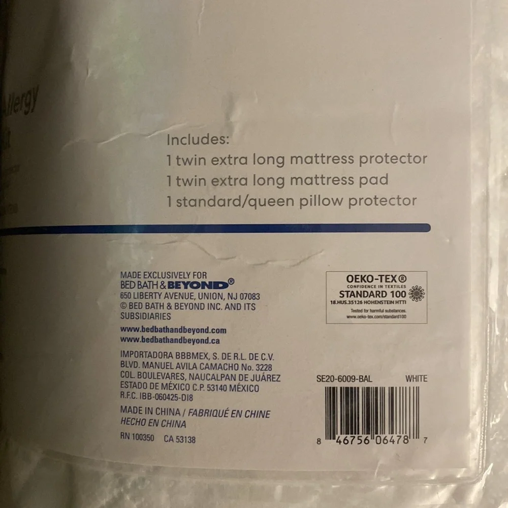 Simply Essential 3 Piece Bed Bug & Allergy Protection Kit ~Twin XL